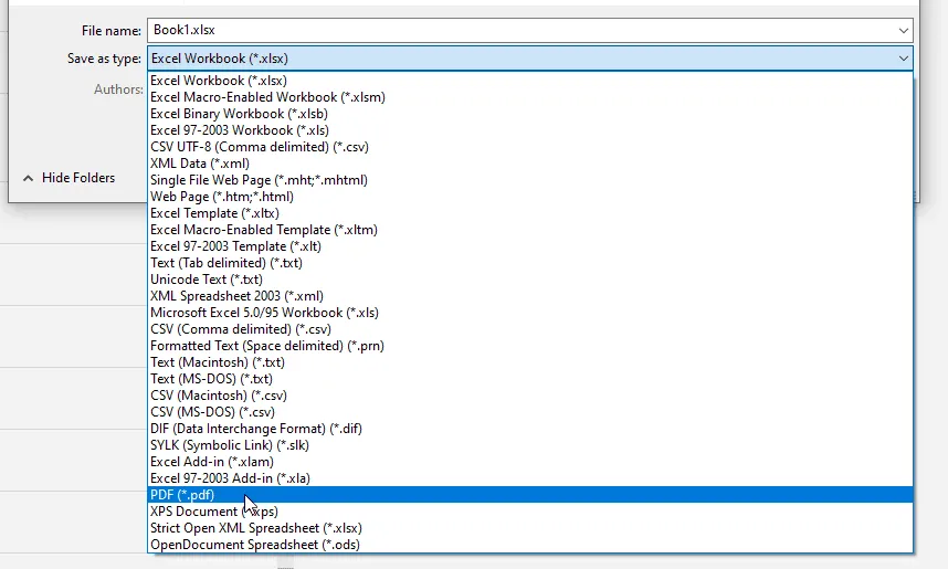 Save the Excel file as PDF.